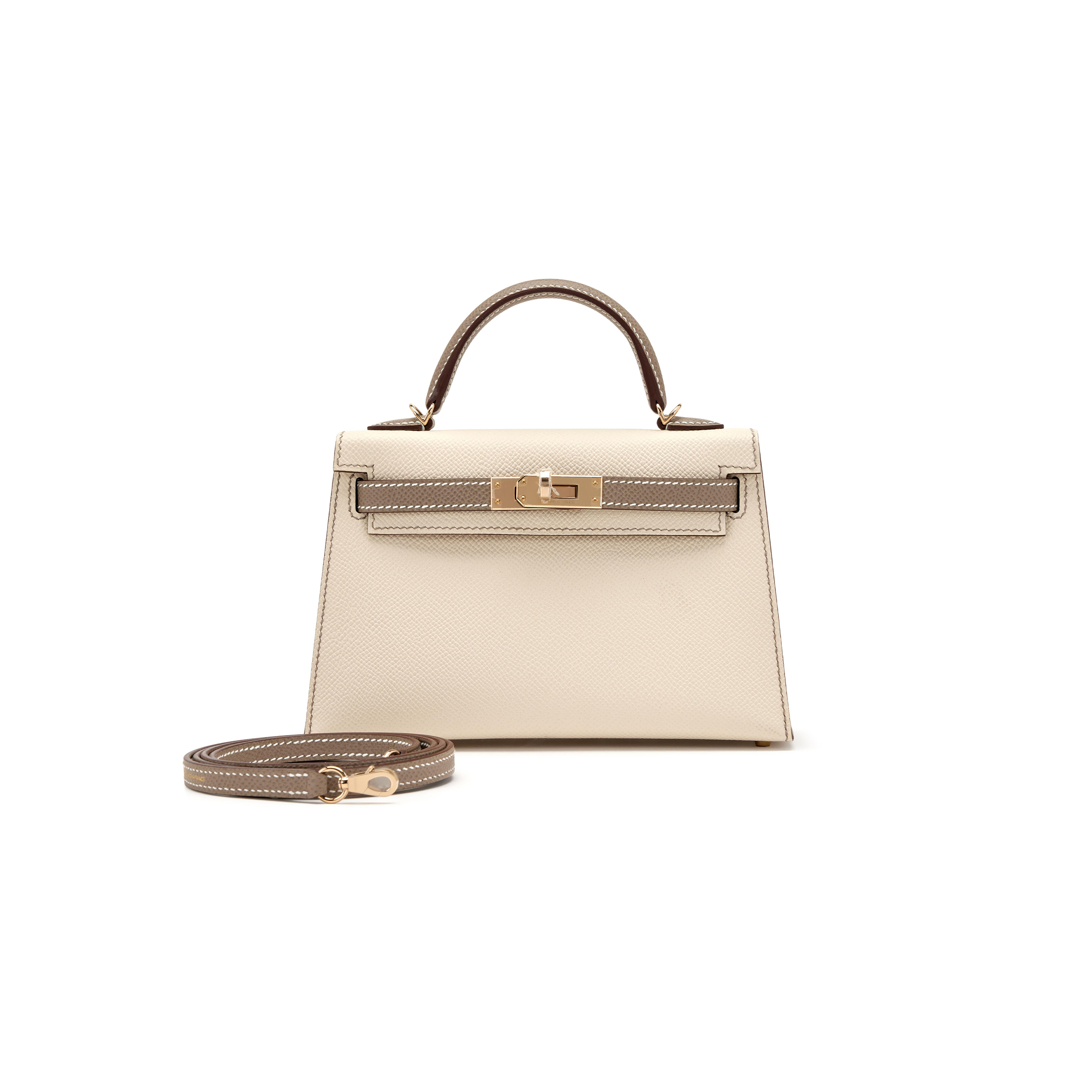 HERMÈS  MASTER EPSOM MINI KELLY 20 PERMABRASS HARDWARE (19*12*5.5cm) 